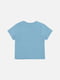 Синя бавовняна футболка з принтом і коротким рукавом | 6873122 | фото 2