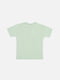 Бавовняна футболка оливкового кольору з принтом і коротким рукавом | 6873135 | фото 3