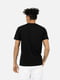 Чорна бавовняна футболка з принтом і коротким рукавом | 6873223 | фото 3