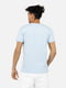 Блакитна бавовняна футболка з принтом і коротким рукавом | 6873224 | фото 3