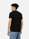 Чорна бавовняна футболка з принтом і коротким рукавом | 6873226 | фото 3