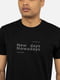 Чорна бавовняна футболка з принтом і коротким рукавом | 6873232 | фото 4