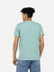 Бавовняна футболка м’ятного кольору з принтом і коротким рукавом | 6873233 | фото 3
