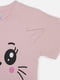 Бавовняна футболка рожева з принтом | 6873385 | фото 2