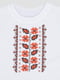 Біла вишиванка з коротким рукавом з червоно-чорним орнаментом | 6873505 | фото 2