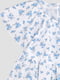 Розкльошена біло-блакитна сукня в квітковий принт | 6873566 | фото 2