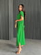 Літня зелена лляна сукня максі з ніжною вишивкою “Колоски” | 6874265 | фото 3
