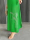 Літня зелена лляна сукня максі з ніжною вишивкою “Колоски” | 6874265 | фото 5
