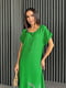 Літня зелена лляна сукня максі з ніжною вишивкою “Колоски” | 6874265 | фото 6
