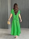 Літня зелена лляна сукня максі з ніжною вишивкою “Колоски” | 6874265 | фото 7