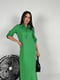 Зелена літня повсякденна сукня з льону | 6874266 | фото 2