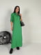 Зелена літня повсякденна сукня з льону | 6874266 | фото 4