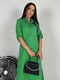 Зелена літня повсякденна сукня з льону | 6874266 | фото 6