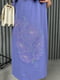 Вишукана синя лляна сукня з вишивкою | 6874269 | фото 8