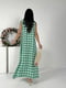 Зелена максі сукня вільного крою у клітинку | 6874280 | фото 8