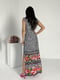 Чорно-біла сукня зі штапелю з квітковим принтом | 6874283 | фото 6