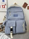 Блакитний текстильний рюкзак | 6875017 | фото 3