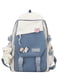 Блакитний текстильний рюкзак | 6875018 | фото 2