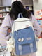 Блакитний текстильний рюкзак | 6875018