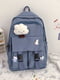 Блакитний текстильний рюкзак | 6875035 | фото 2
