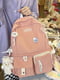 Рожевий текстильний рюкзак | 6875042 | фото 4