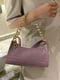 Фіолетова сумка-багет на ремінці з ланцюжком | 6875070 | фото 10