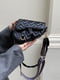 Чорна сумка-сідло з подвійним ремінцем | 6875080 | фото 3