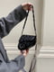 Чорна сумка-сідло з подвійним ремінцем | 6875080 | фото 4