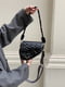 Чорна сумка-сідло з подвійним ремінцем | 6875080 | фото 5