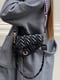 Чорна сумка-сідло з подвійним ремінцем | 6875080 | фото 10
