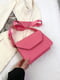 Рожева сумка крос-боді на широкому ремінці | 6875107 | фото 7
