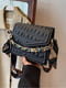 Чорна сумка крос-боді на широкому ремінці | 6875153 | фото 5
