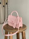 Рожева сумкакрос-боді на ремінці | 6875161 | фото 4