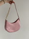 Рожева сумка-багет з ремінцем-ланцюжком | 6875179 | фото 2