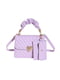 Фіолетова сумка крос-боді з маленькою ручкою | 6875184 | фото 2