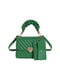 Зелена сумка крос-боді з маленькою ручкою | 6875188 | фото 2