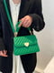 Зелена сумка крос-боді з маленькою ручкою | 6875188
