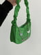 Зелена сумка-багет з декоративними ланцюжками | 6875194 | фото 5