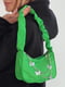 Зелена сумка-багет з декоративними ланцюжками | 6875194 | фото 8