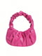 Рожева сумка-багет на короткій ручці | 6875207 | фото 3