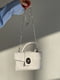 Біла сумка крос-боді з тисненням рептилія | 6875221 | фото 4