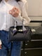 Чорна сумка крос-боді з двома ручками | 6875224 | фото 5