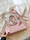 Рожева сумка крос-боді з двома ручками | 6875226 | фото 5