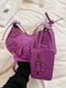 Фіолетова сумка крос-боді в заклепках | 6875240 | фото 2