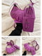 Фіолетова сумка крос-боді в заклепках | 6875240 | фото 4