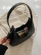 Чорна класична сумка-багет | 6875250 | фото 5