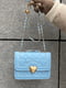 Блакитна сумка крос-боді на ланцюжку | 6875266 | фото 2