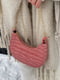 Рожева маленька сумка-багет рептилія | 6875278 | фото 4