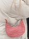 Рожева маленька сумка-багет рептилія | 6875278 | фото 7