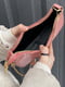 Рожева маленька сумка-багет рептилія | 6875278 | фото 8